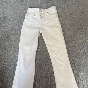 Zara Off-White Flare Jeans